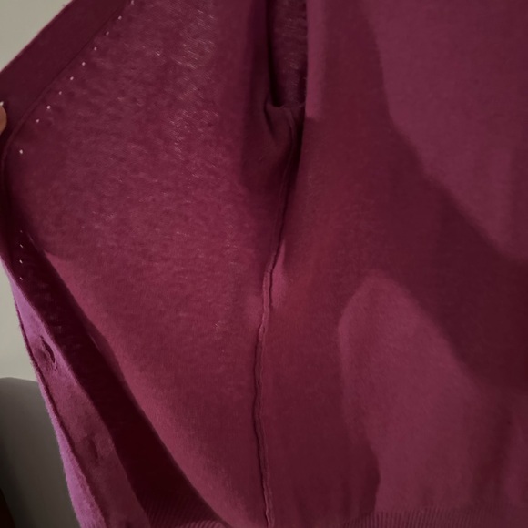 Banana Republic Wool–Cashmere Blend Cardigan – Size XL – Fuchsia/Purple - Picture 3 of 7